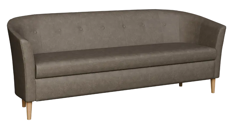 CHARLOTTE 3, trojkřeslo, broušená látka šedá